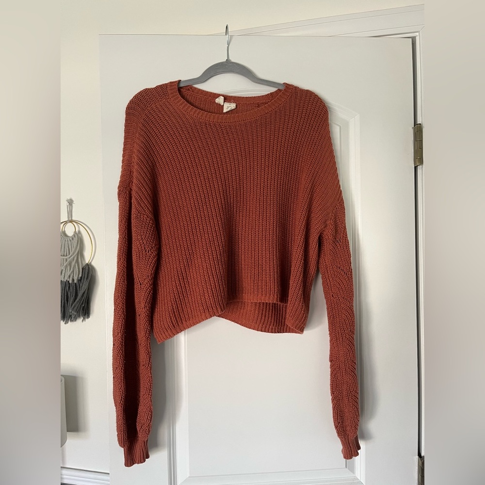 burnt orange sweater